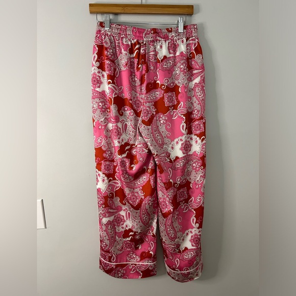 J.Crew Relaxed Wide Leg Pants in Pink Vintage Paisley - Picture 4 of 9